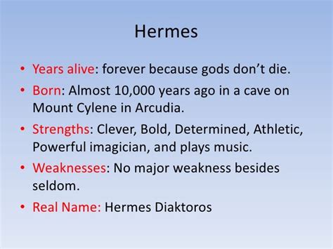 weaknesses of hermes|bad things that Hermes did.